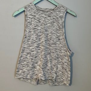 Lululemon Cardio Squad Tank II Tiger Space Dye Black & White